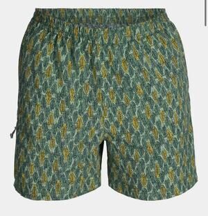 Royal Robbins NWT men's all in river shorts algae fish print 5" inseam XL